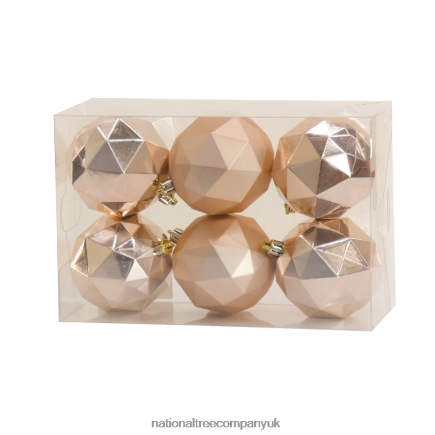 decoration | National Tree Company First Traditions 6 Piece Shatterproof Geometric Silver Ornaments F2L4F529